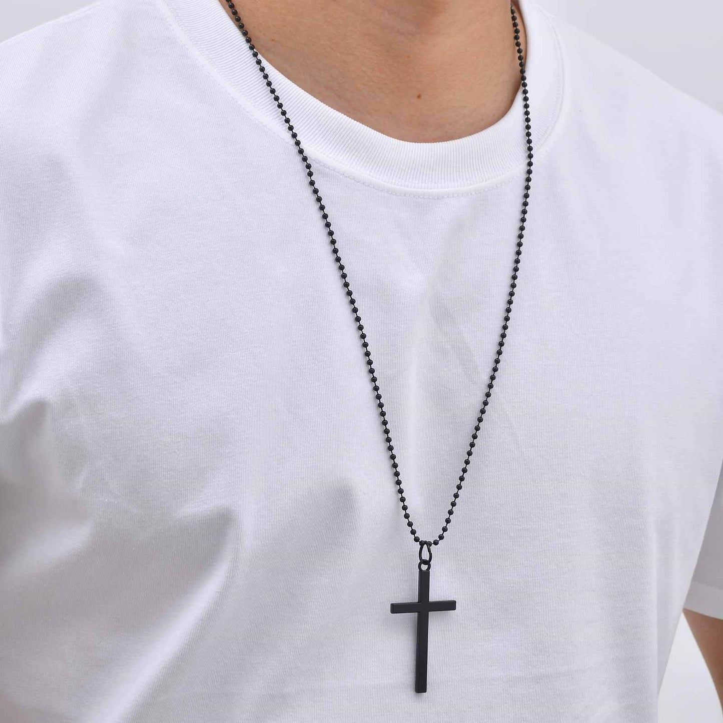 Alloy Cross Necklace Male Hip Hop Neutral Style Hip Hop Pendant Hot-Selling Model