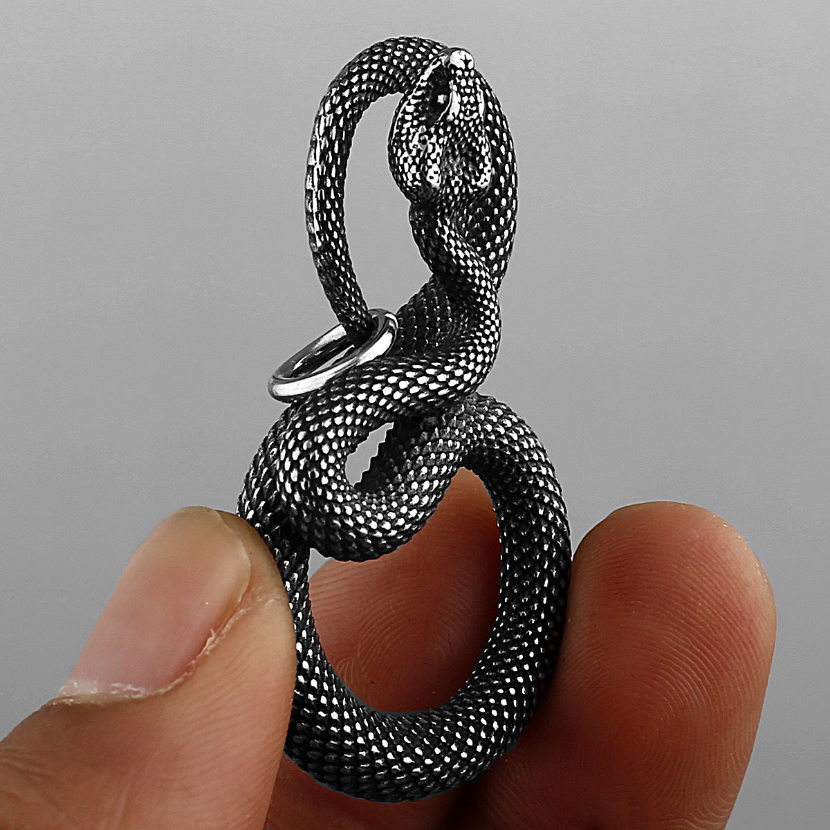 Stainless Steel Snake Pendant Necklace For Men By Planderful European American Style Gift Ready