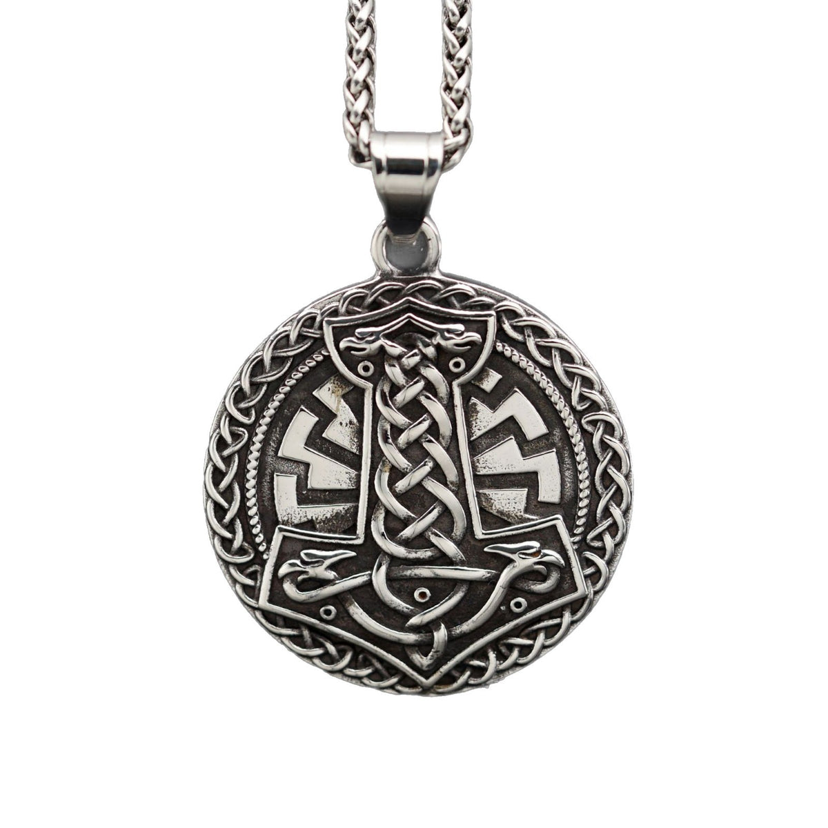 Steel Necklace – Vintage Thor Hammer Pendant