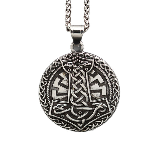 Steel Necklace – Vintage Thor Hammer Pendant