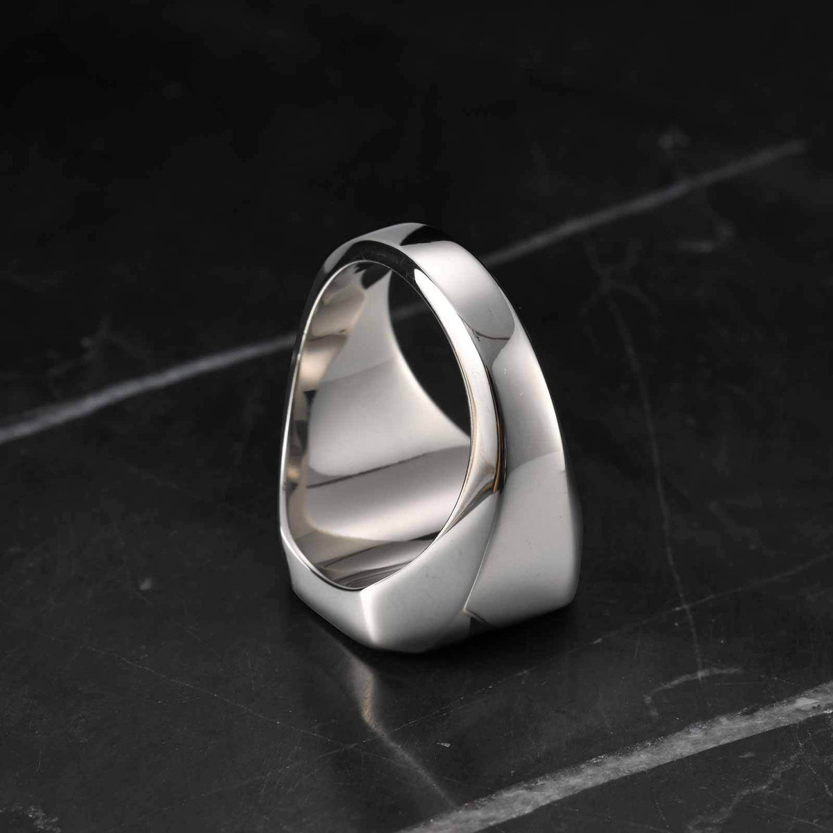 Stainless Steel Abalone Shell White Shell Casting Ring