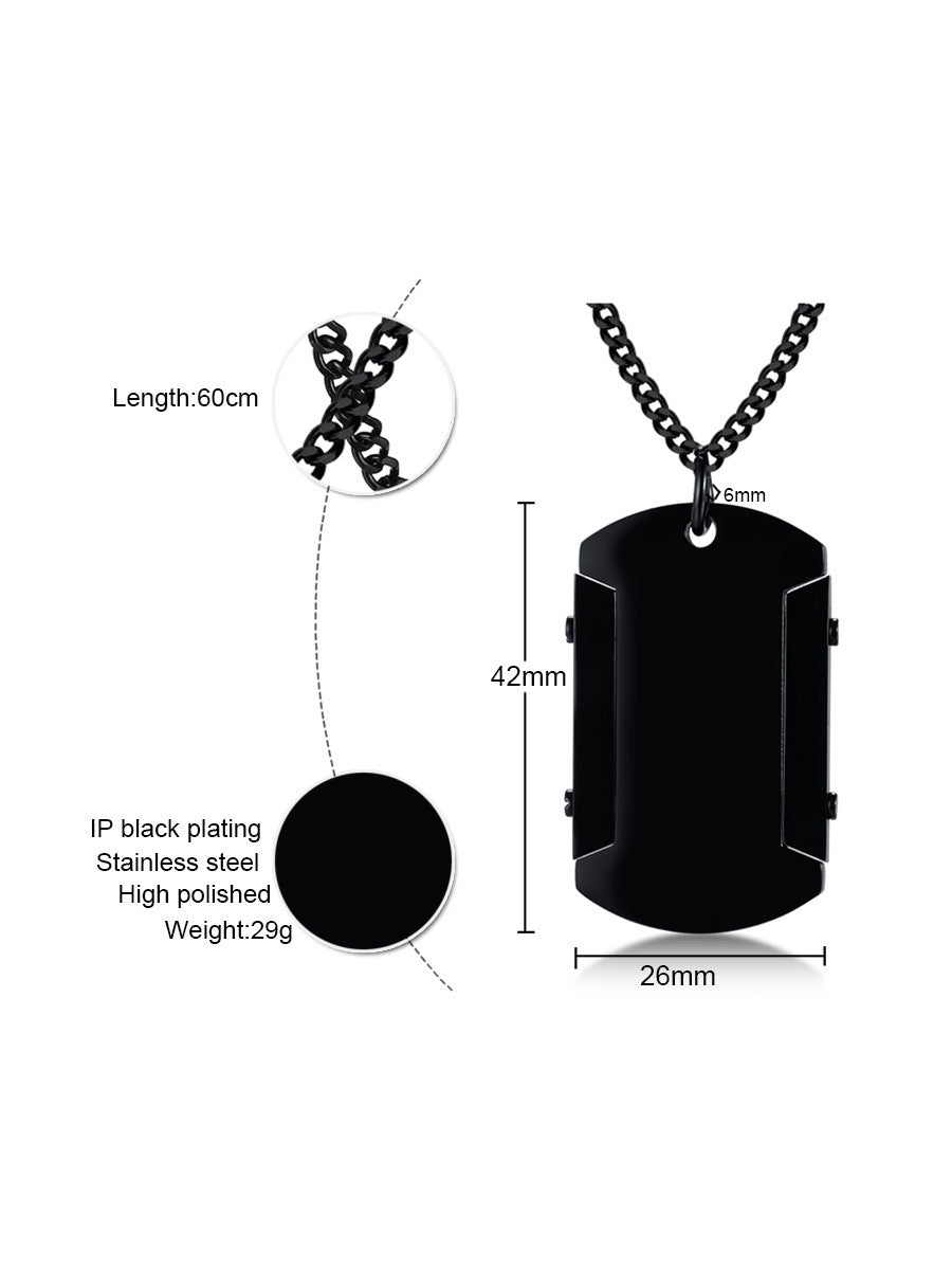 Medical Logo Pendant Stainless Steel Personalized Tag Necklace