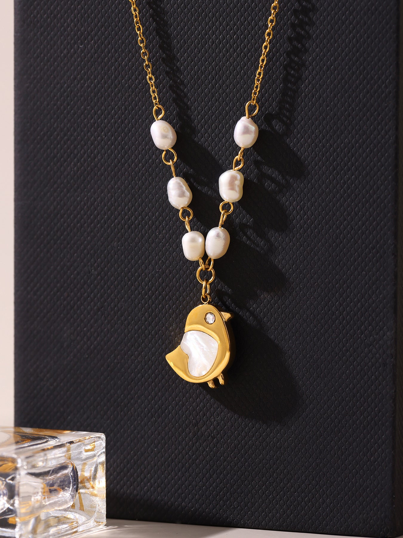 Planderful Freshwater Pearl Necklace Women Gold Plated