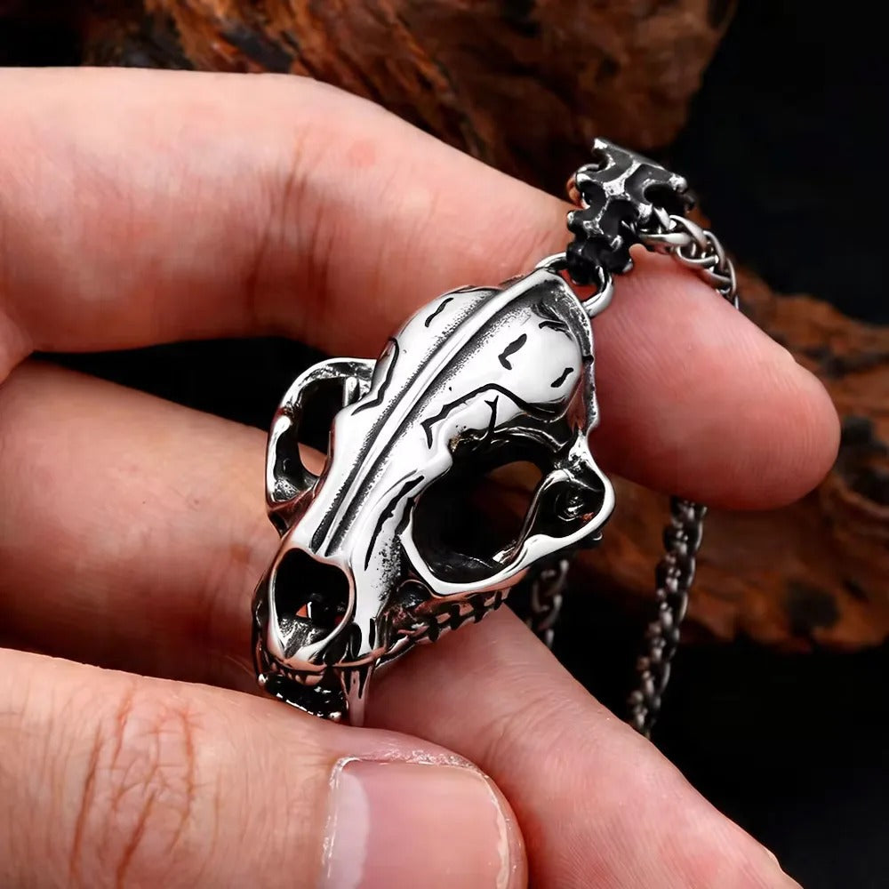 Punk Skull Stainless Steel Men's Pendant Necklace