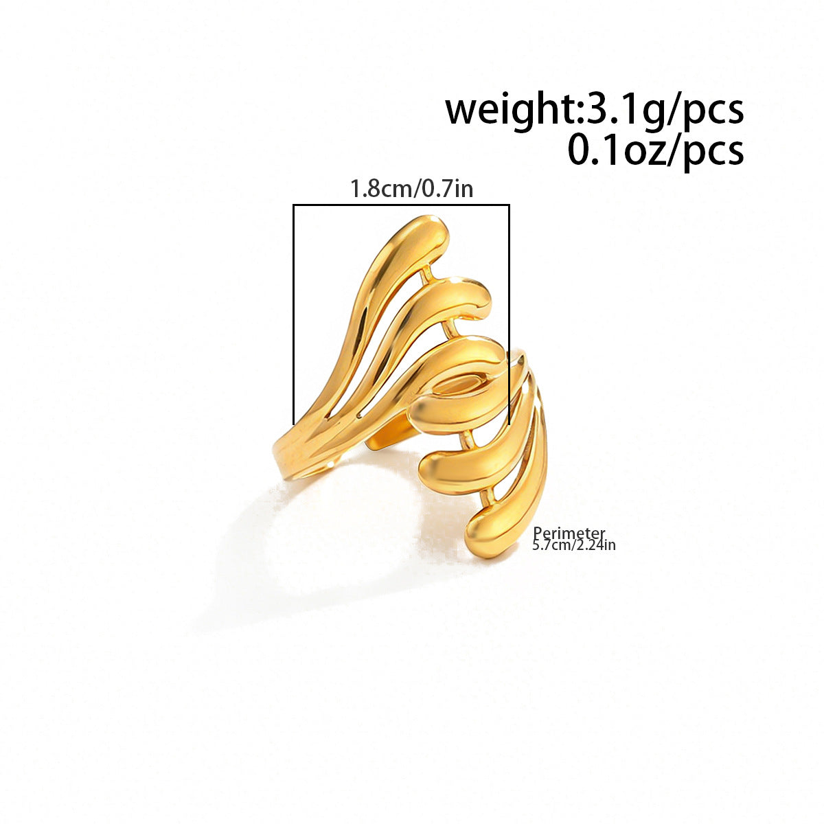 Planderful Vienna Verve Stainless Steel Flower Gemstones Opening Ring For Women Chic Vacation Style