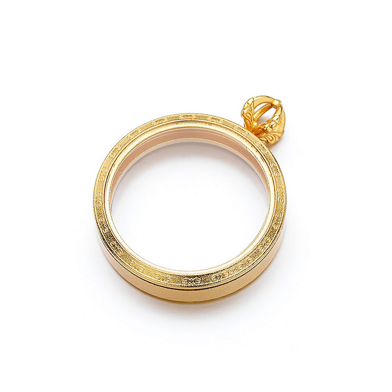 Steel Necklace - Elegant Double Sided Glass Box Pendant With Openable 35mm Inner Chamber For Everyday Wear