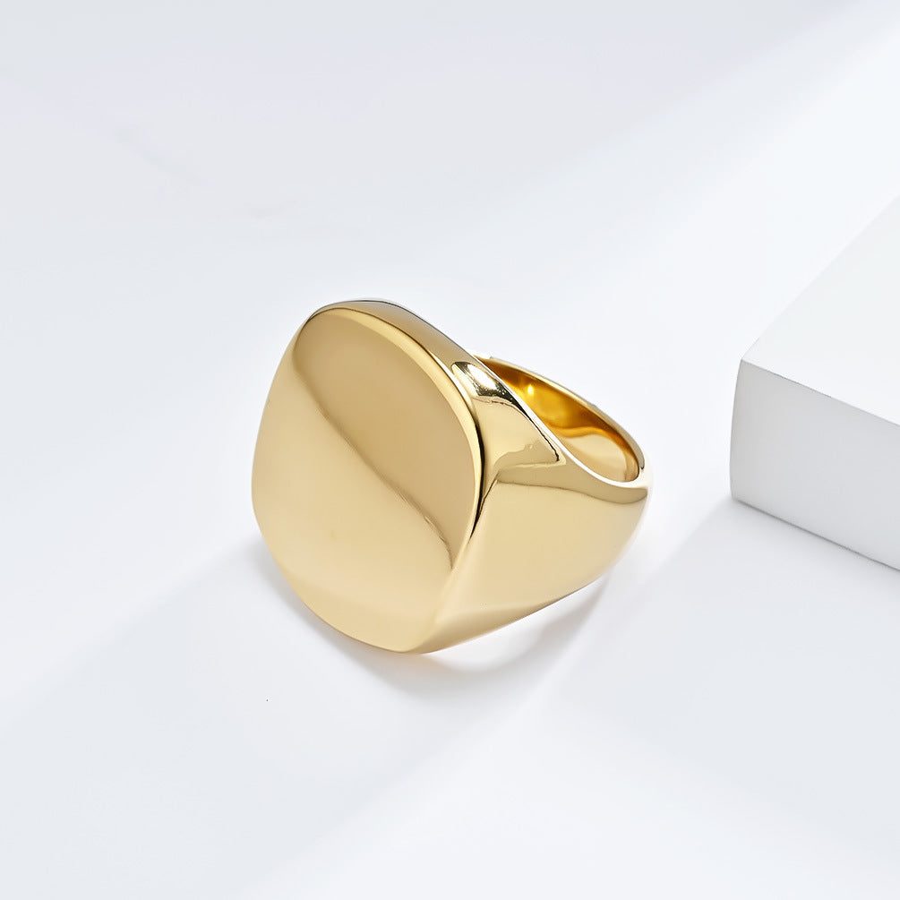 Europe And The United States Stainless Steel Smooth Ring Fashion Accessories For Men
