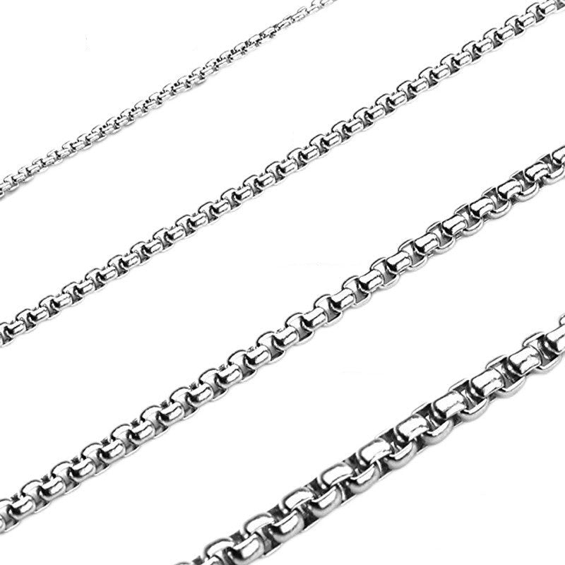 Pearl Square Stainless Steel Pendant Necklace