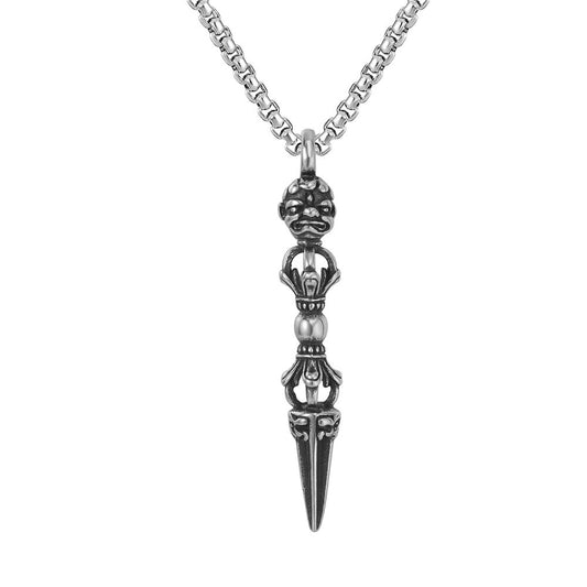 Personalized Vajra Pestle Pendant Titanium Steel Jewelry For Unisex Protection Statement Planderful