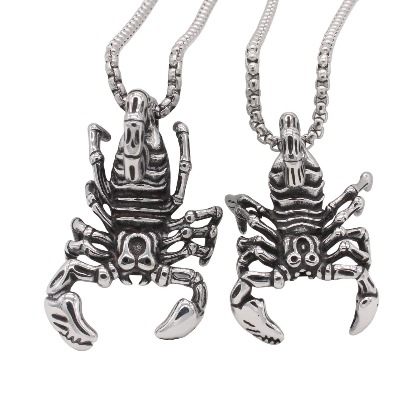 Planderful Everyday Genie – European and American Retro Scorpion Titanium Steel Pendant for Men