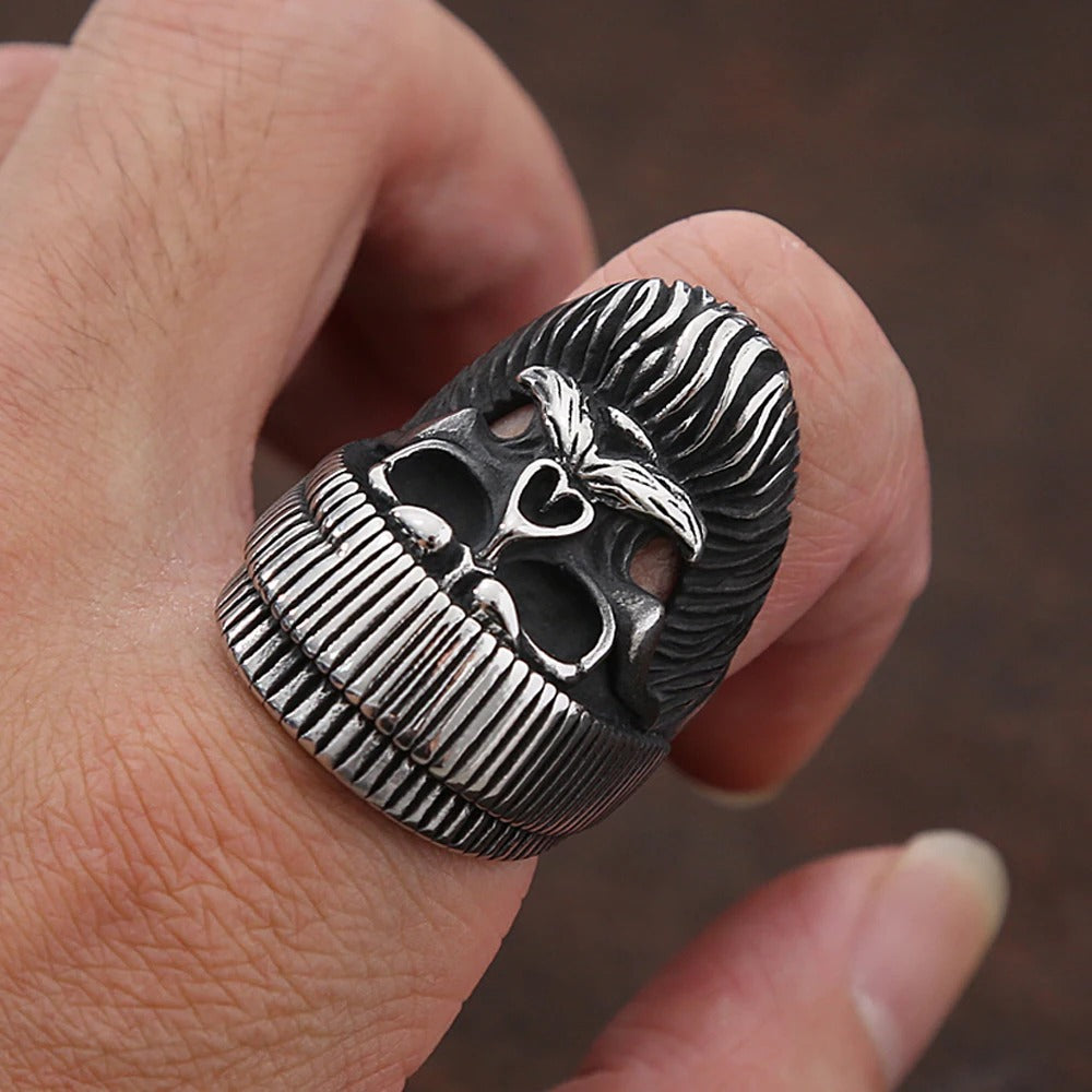 Punk Skull Stainless Steel Men's Ring