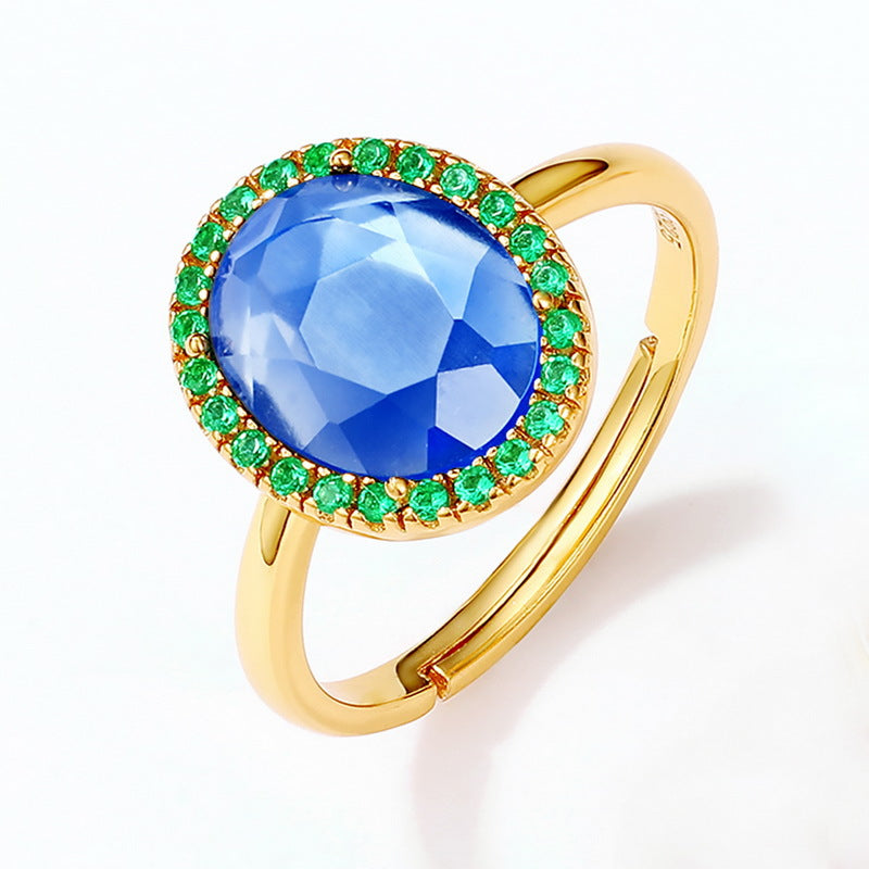 S925 Sterling Silver Crystal & Zircon Signature Ring