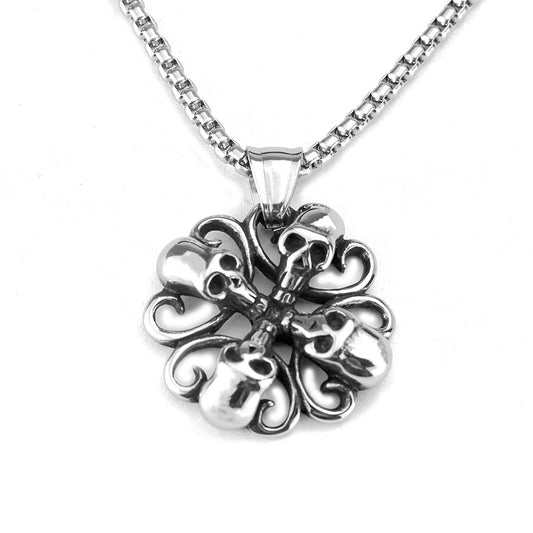 European And American Retro Men's Pendant Gothic Skull Necklace