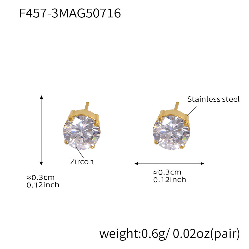 Planderful Super Flash 5A Zircon Stud Earrings For Women