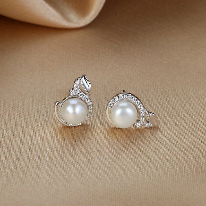 Vintage Pearl 925 Sterling Silver Earrings