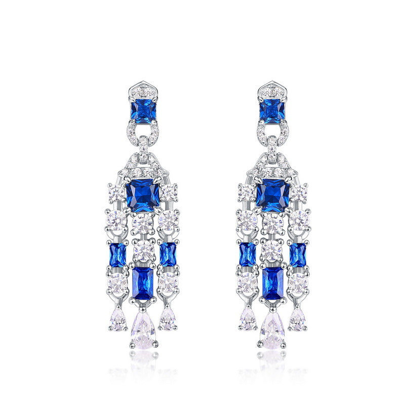 S925 Sterling Silver Zircon Vintage-Inspired Stud Earrings