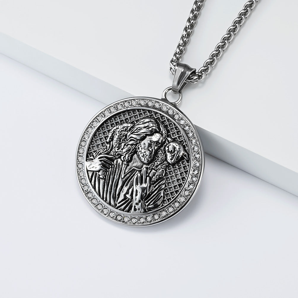 Planderful Everyday Genie Pendant Necklace Unisex Retro Relief Design Iconic Classic Culture For Men
