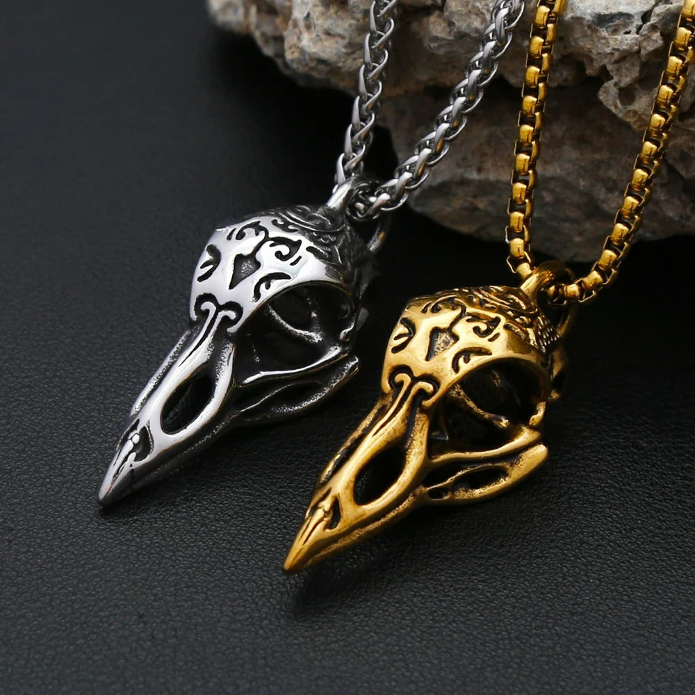 Punk Skull Viking Stainless Steel Pendant Necklace