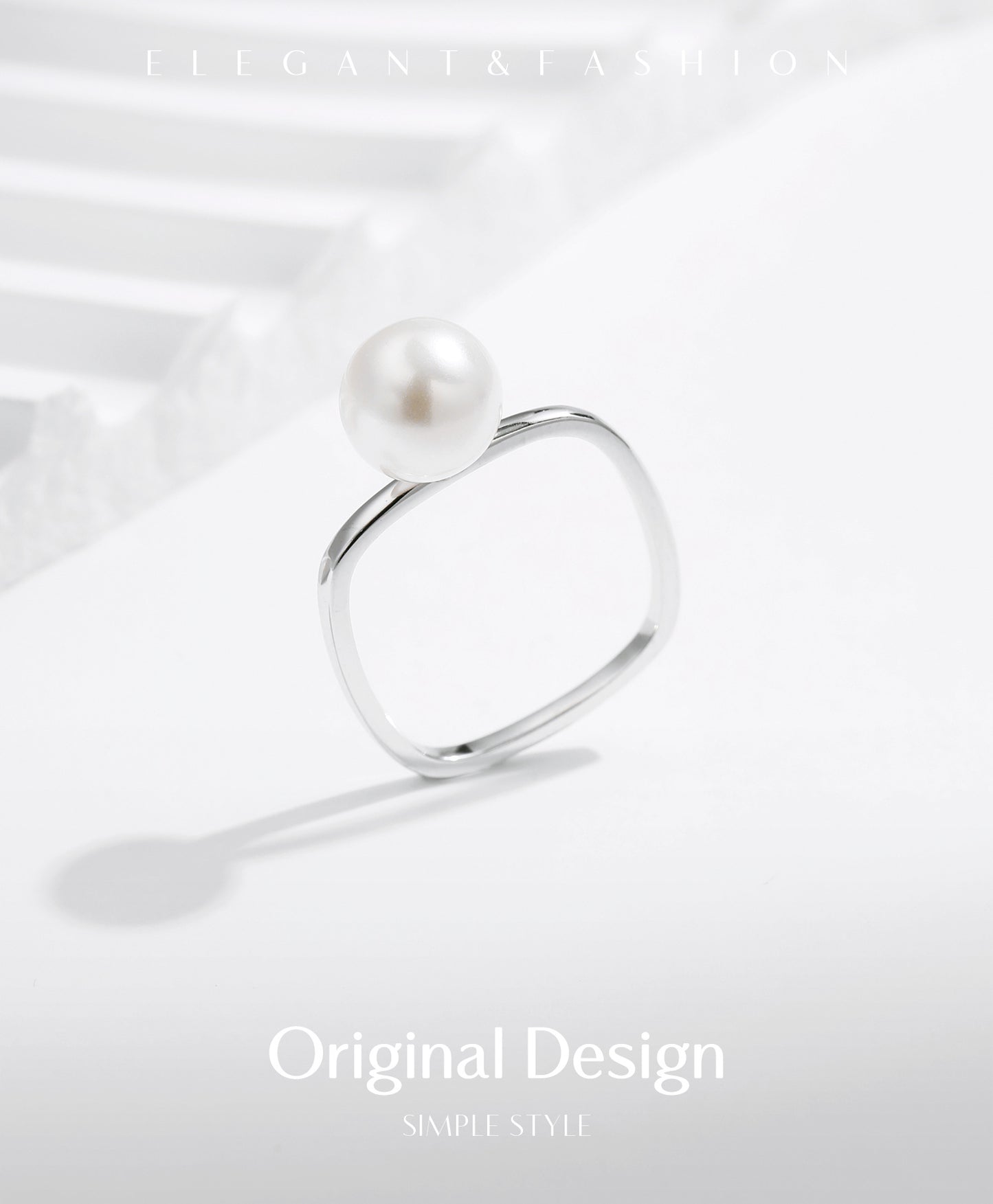 Planderful Everyday Genie Ring – Elegant S925 Sterling Silver with Crystal Pearl