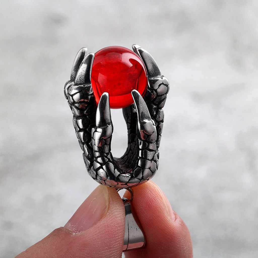 Vintage Dragon Stainless Steel Pendant Necklace