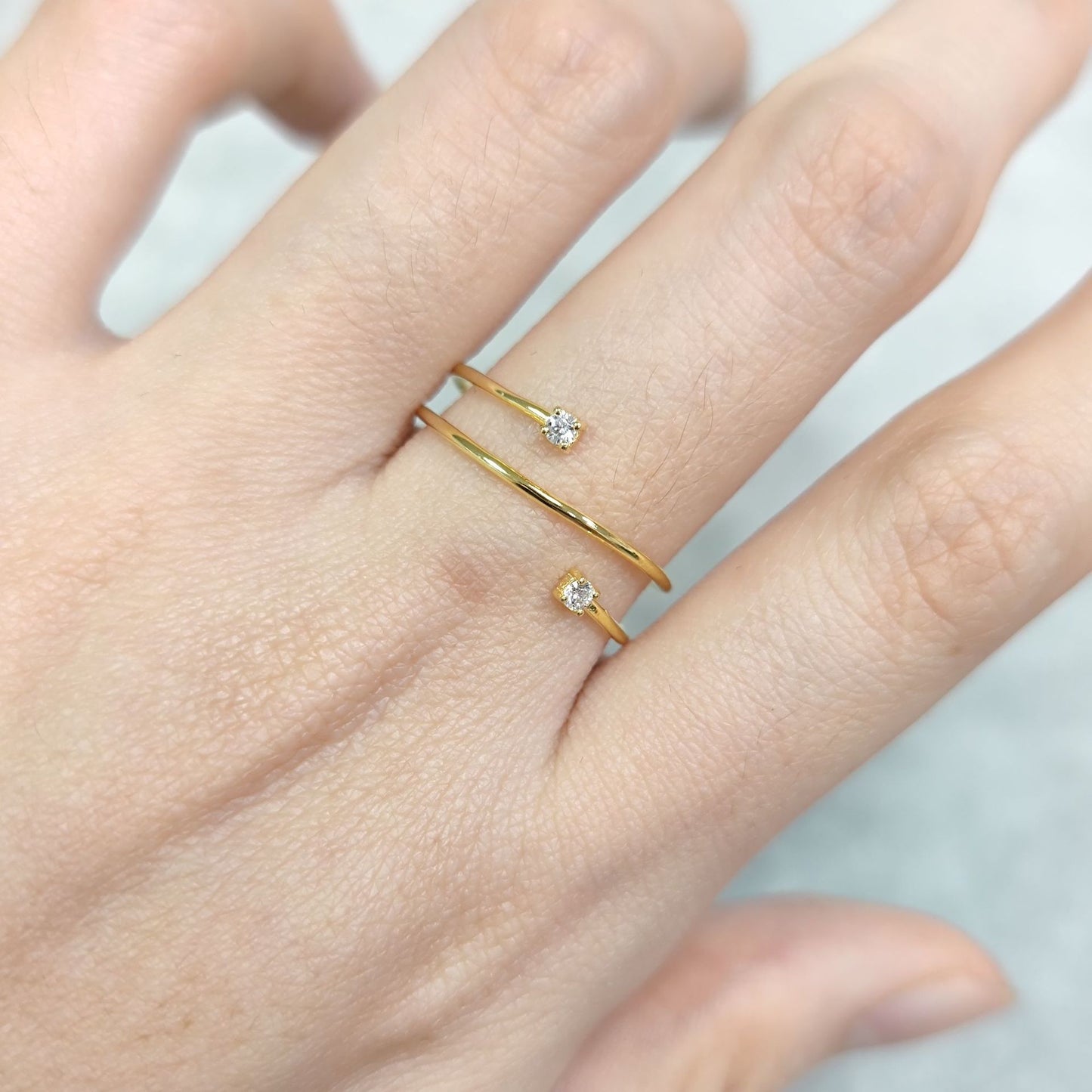 Niche High-Quality Open Ring S925 Silver Moissanite Ring