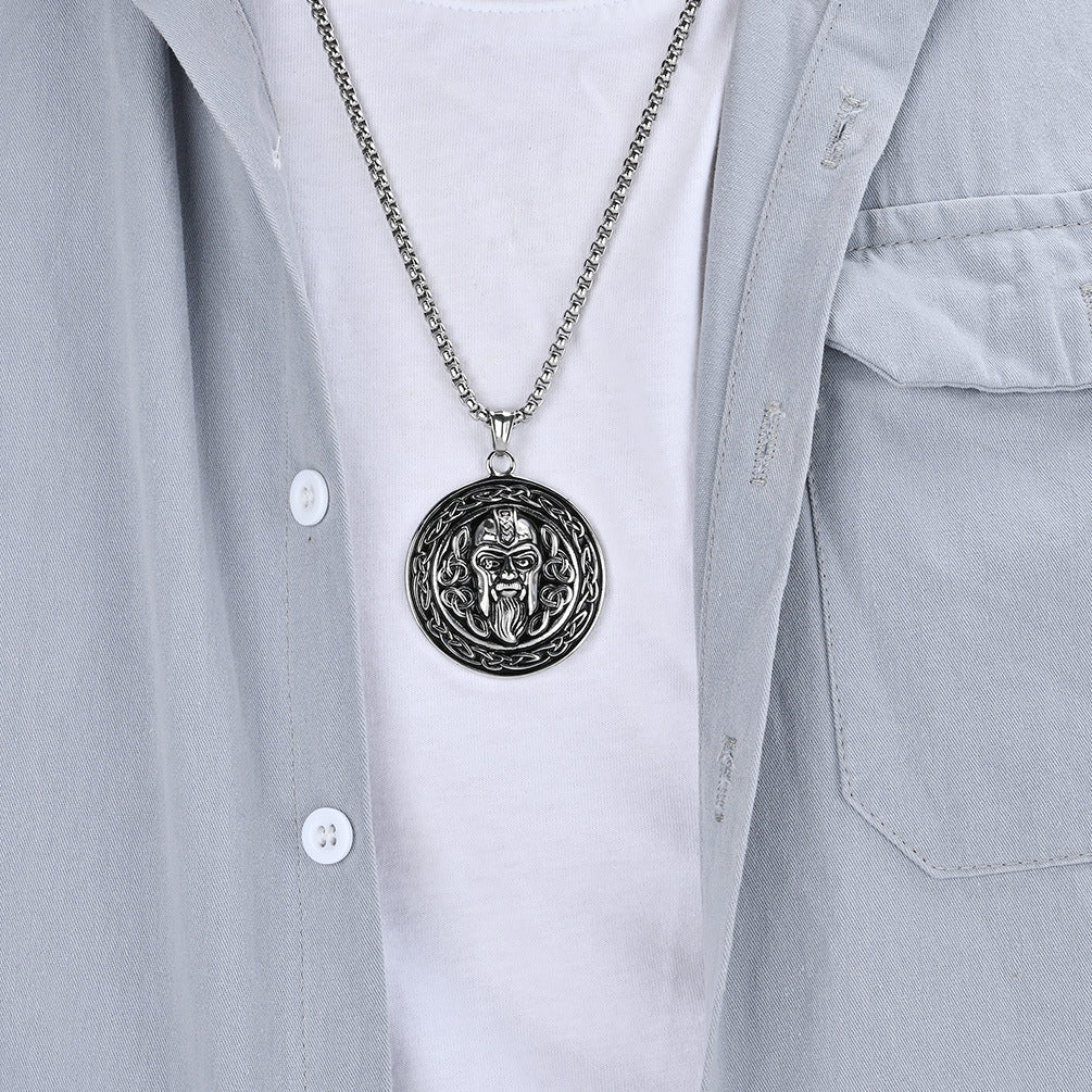 Cross-Border E-Commerce Supply Viking Culture Titanium Steel Necklace