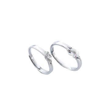 Concentric knot sterling silver S925 couple ring, a pair of niche design, versatile personality, give boyfriend and girlfriend confession ring