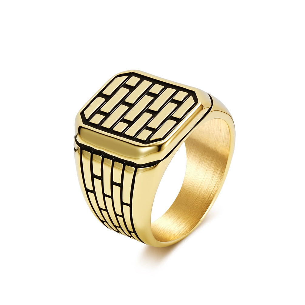 Punk Stainless Steel Men's Ring