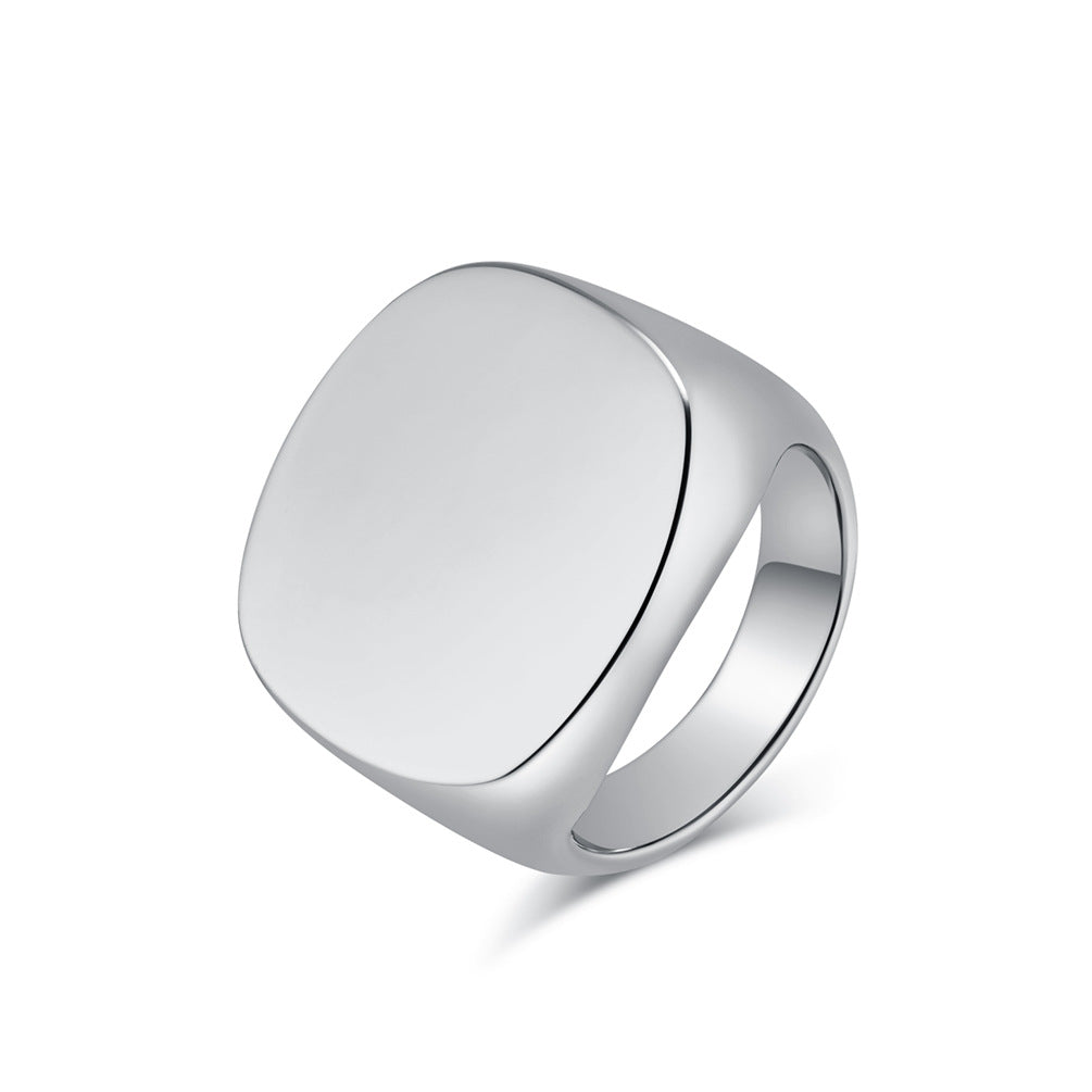 Cross-Border Cold Neutral Wind Titanium Steel Ring for Men