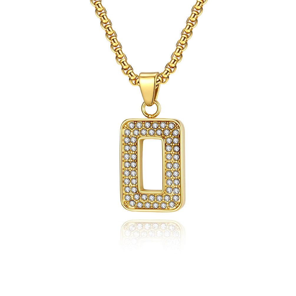 Stainless Steel Number Pendants — Chain Optional