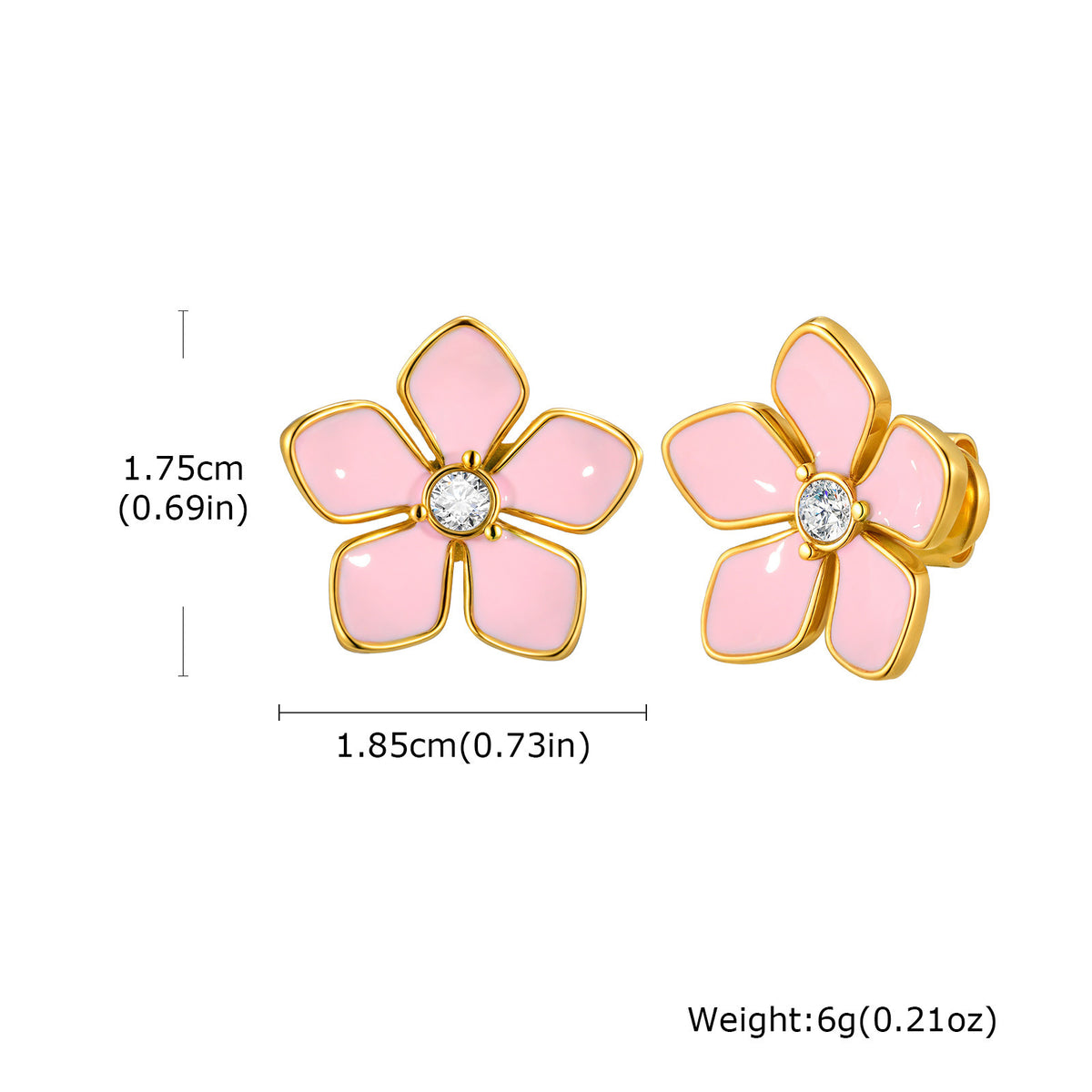 Stainless Steel Floral Earrings