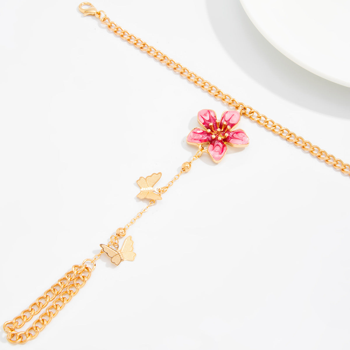 Planderful Butterfly Pendant Bracelet For Women Elegant Flower Motif Vienna Verve Collection Everyday Statement Jewelry