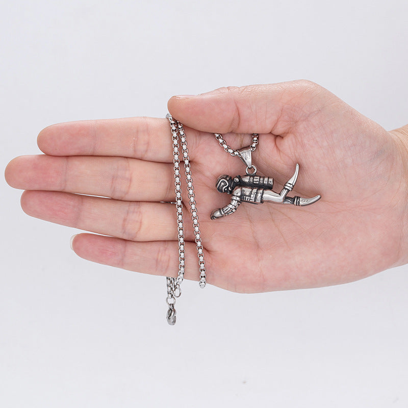 Steel Necklace – Statement Men's Long Necklace