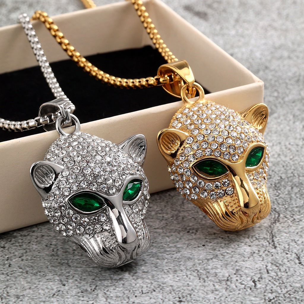 Clothing Inlaid Stainless Steel Pendant Necklace