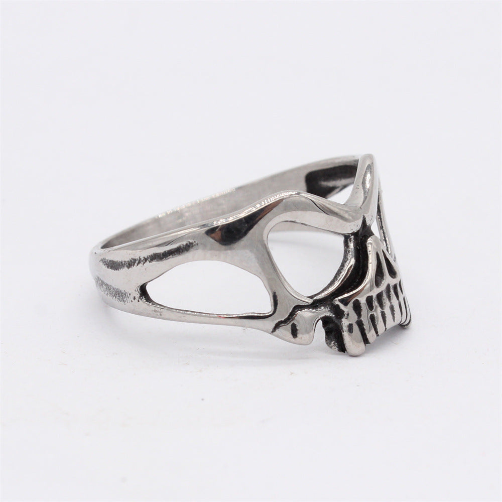 Skull Mask Titanium Steel Ring