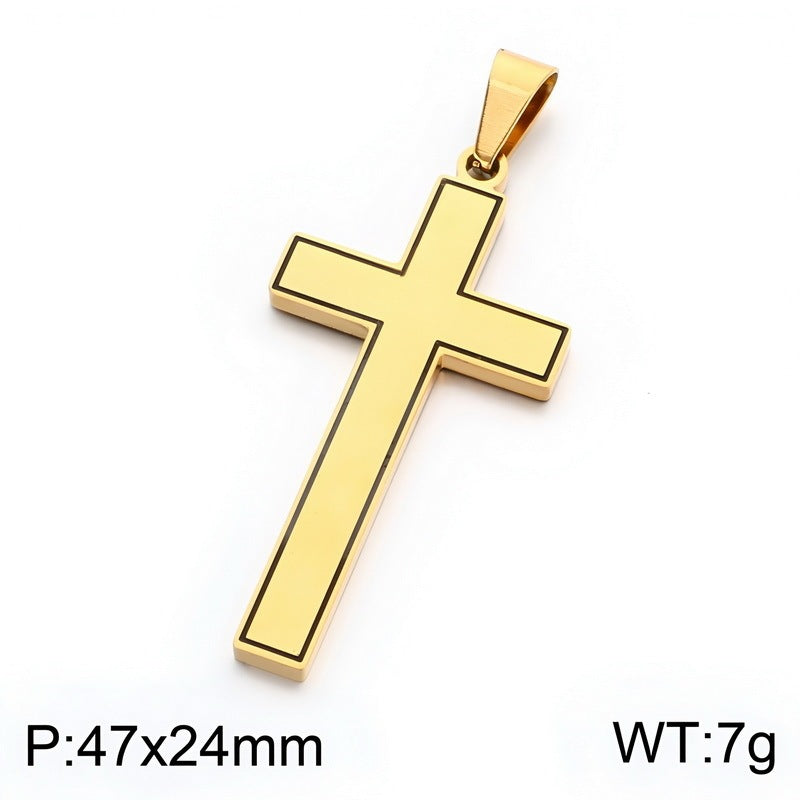 Minimalist Style, Japan And Korea Commuter Men And Women, Couple Necklace, Black Edge,
