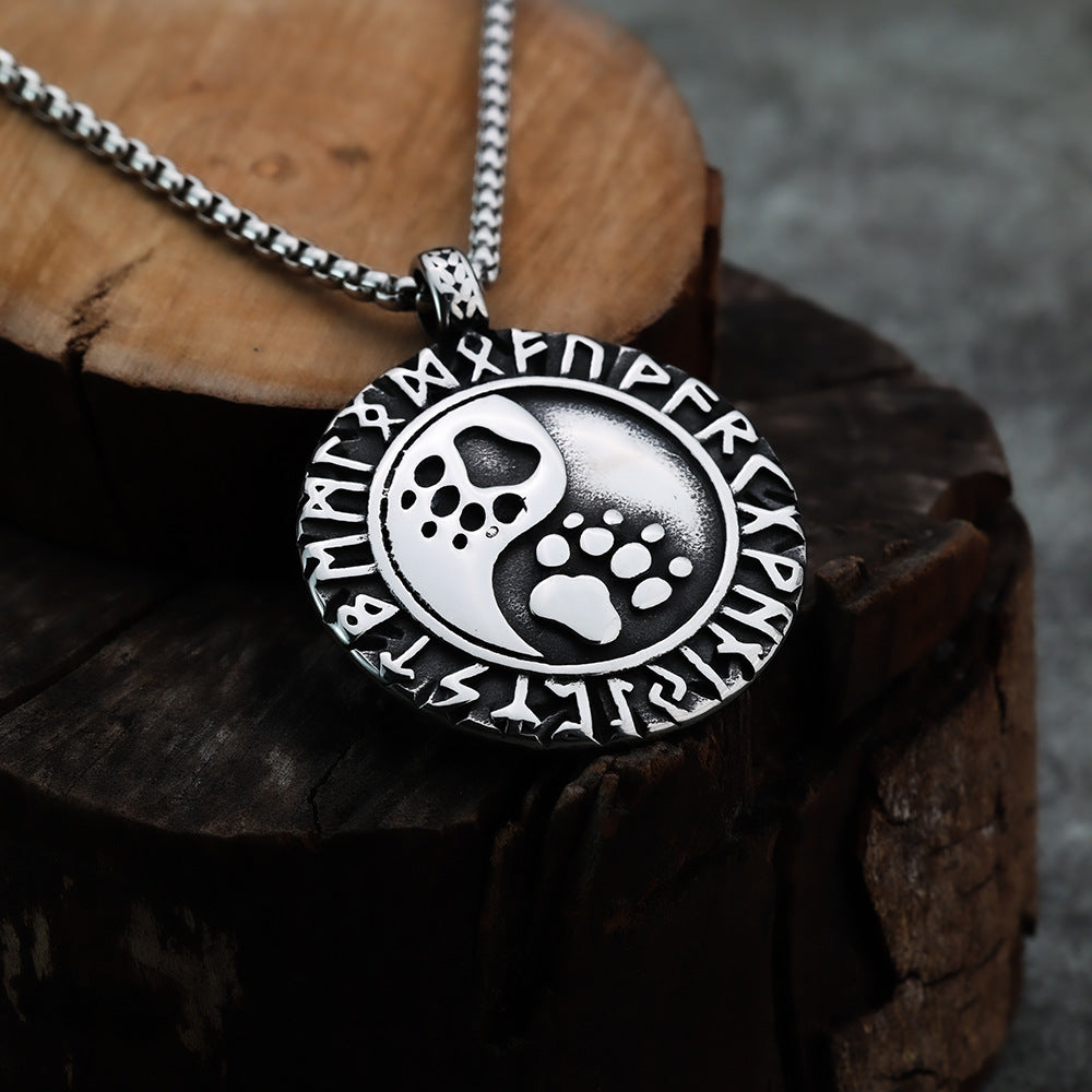 Viking Animal Stainless Steel Men's Pendant Necklace