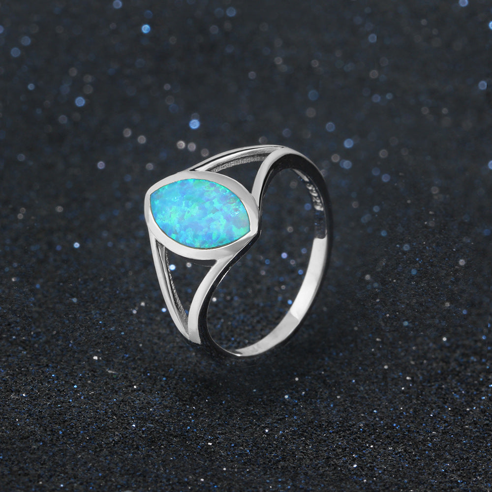 Planderful Jewelry Opal Ring Sterling Silver