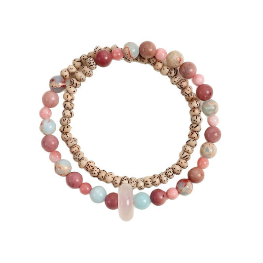Agate Celestial Double-Wrap Bracelet