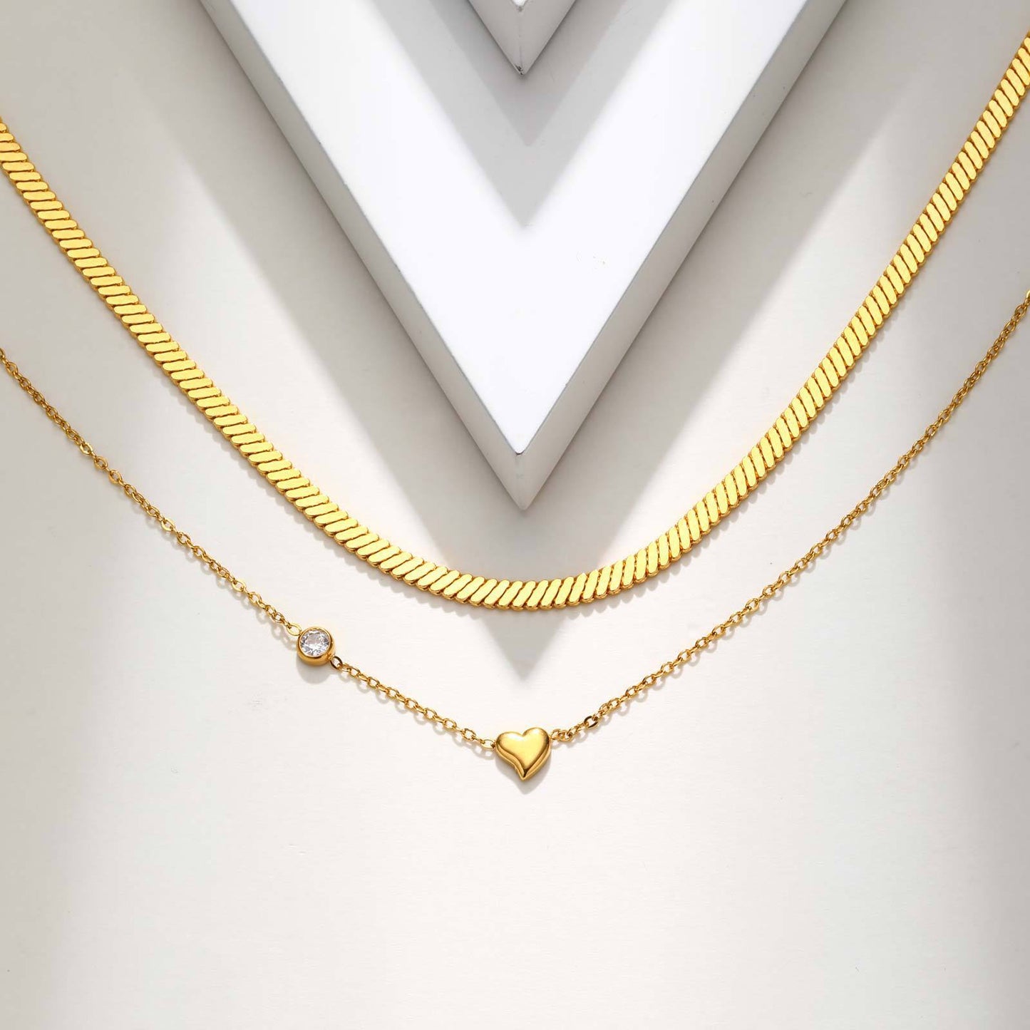 Blade Chains – Multi-Layer Love Necklace Stacked
