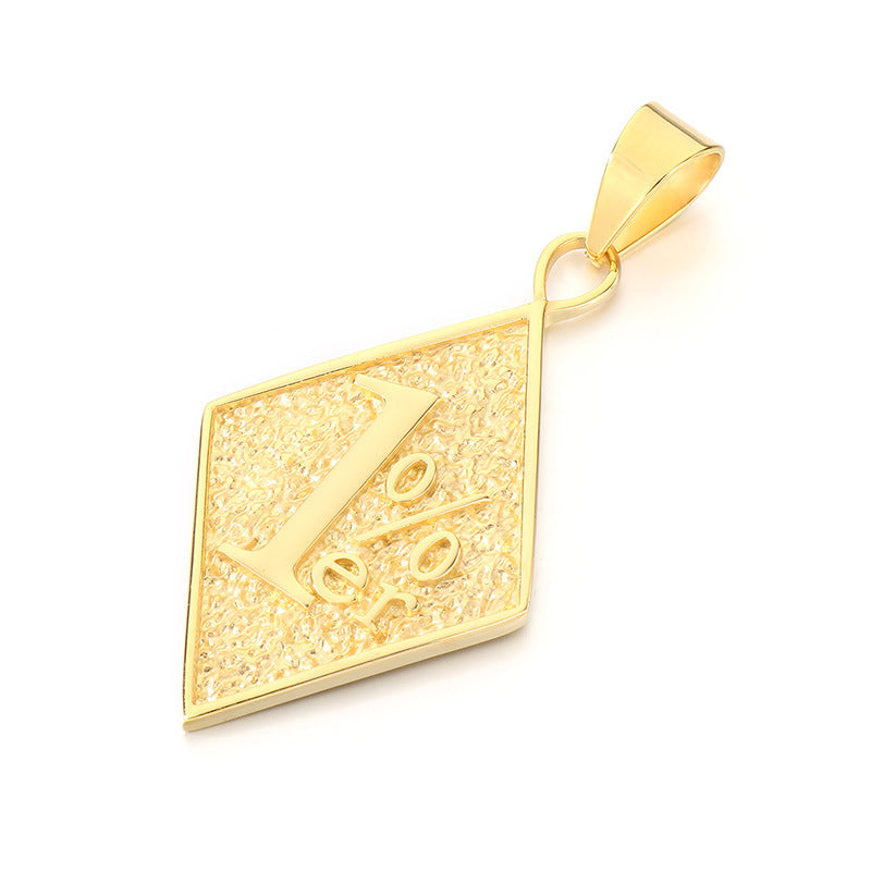 Planderful Rhombus Pendant Titanium Steel For Men Trending