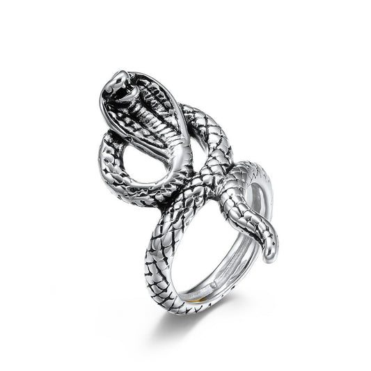 King Cobra Stainless Steel Ring Men's