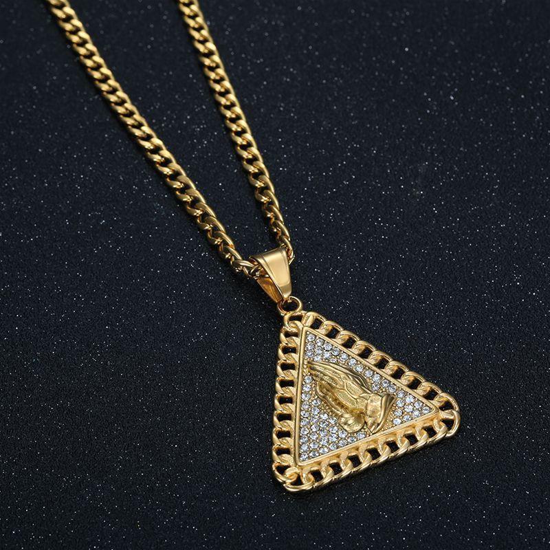Rhinestone Necklace - Statement Hip Hop Pendant