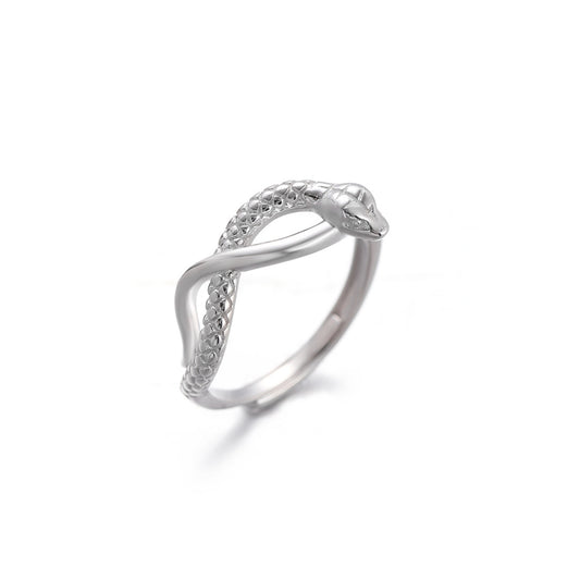 Planderful Everyday Genie S925 Sterling Silver Zodiac Snake Ring – Trendy Cool and Sweet Gift for Girlfriend