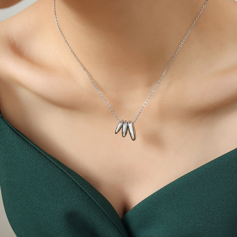 Golden Bean Pendant Necklace - Chic and Elegant Everyday Statement Piece