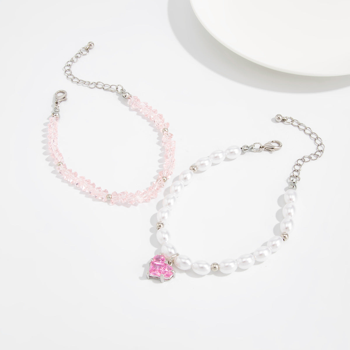 Love Pendant Bracelet Beaded Stackable Imitation Pearl By Planderful Vienna Verve For Fashionable Women