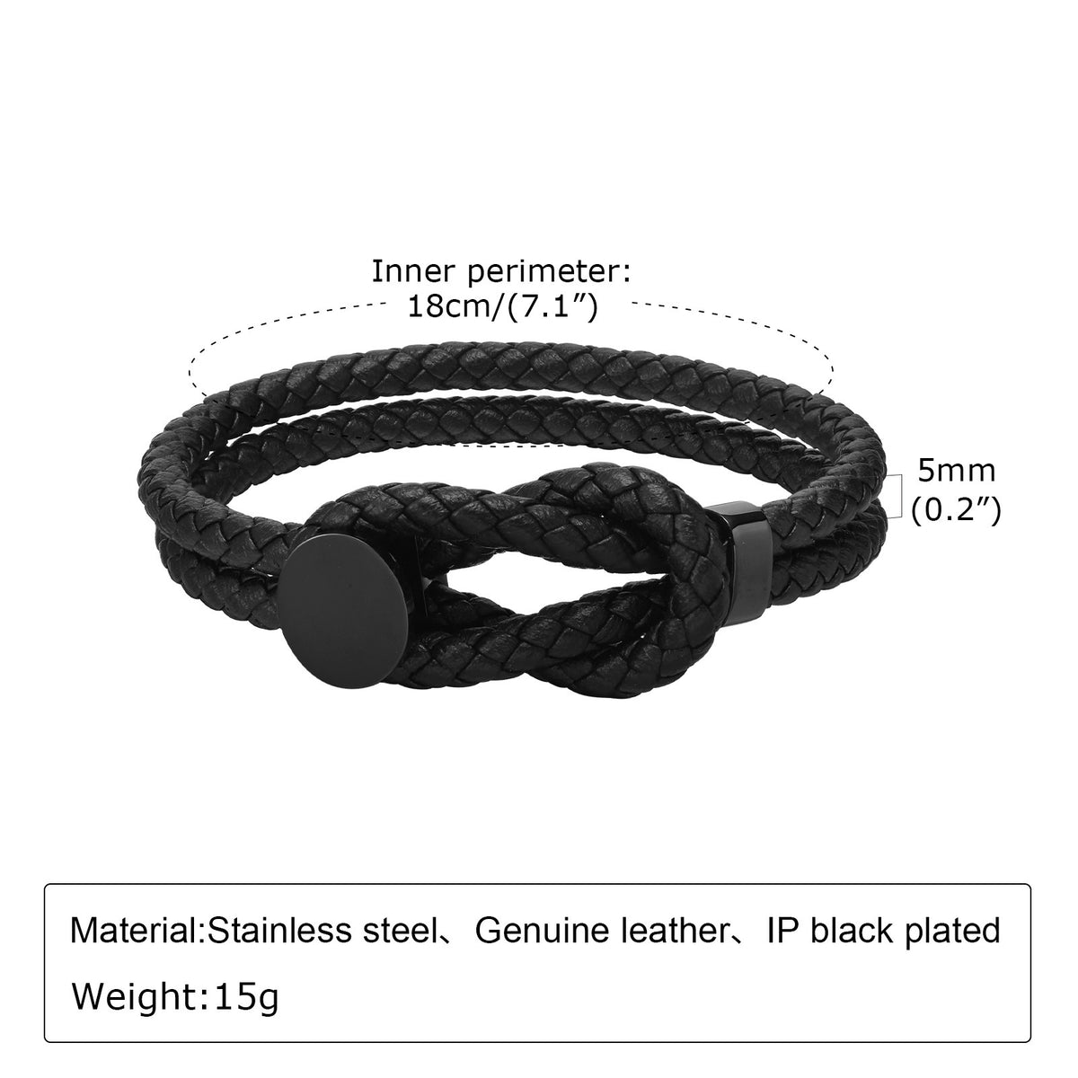 Black Stainless Steel Bracelet