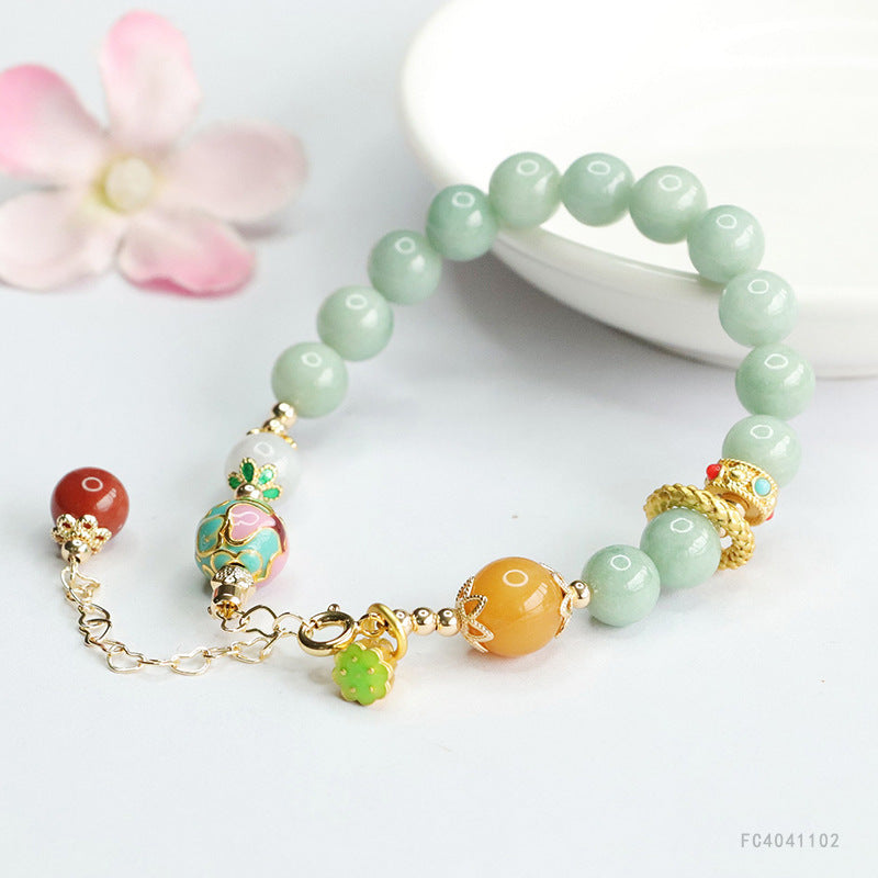Jadeite Round Bead 8 mm Bracelet