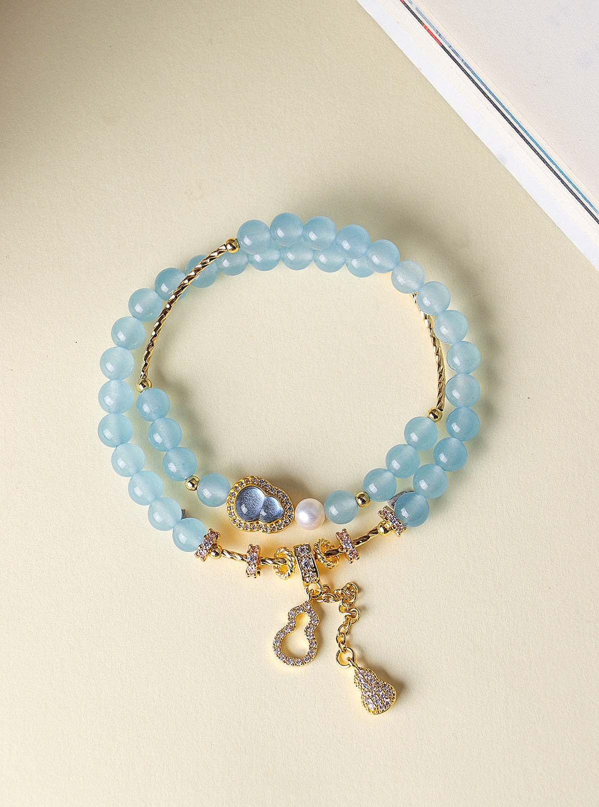 Freshwater Pearl Aquamarine Amethyst Bracelet