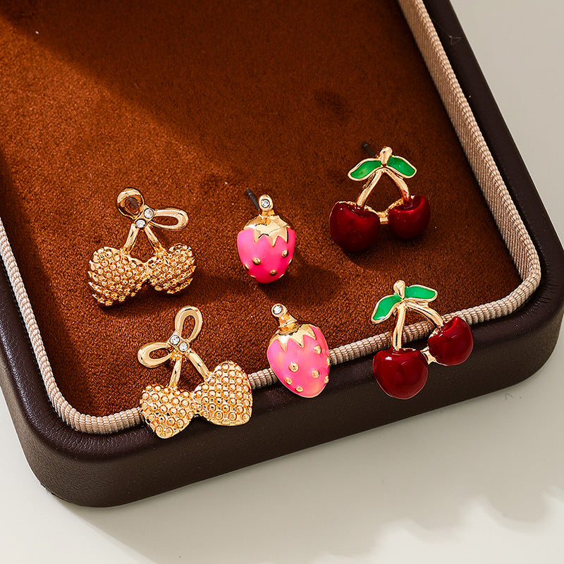 Planderful Vienna Verve Earrings Set – Adorable Summer Fruit Designs